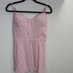 Bar III Blush Chemise with Subtle Design